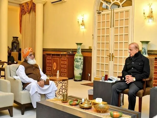 وزیراعظم شہباز شریف کی مولانا فضل الرحمان سے ملاقات