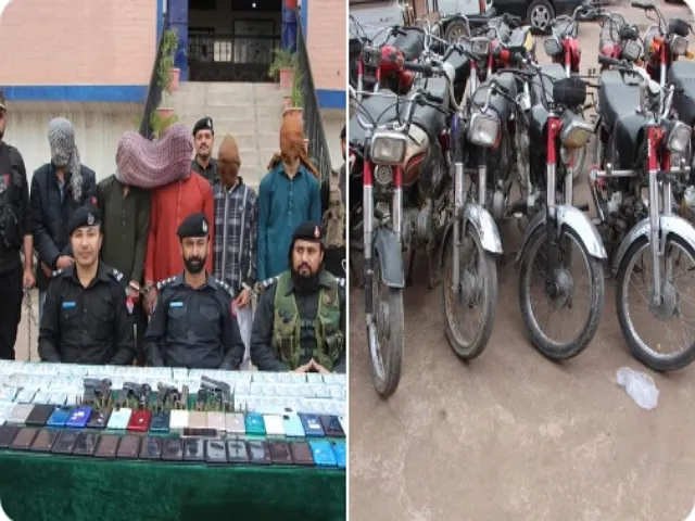 پشاور تھانہ شاہ پور کی اہم کاروائی، خطرناک راہزن گروہ گرفتار