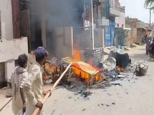 Fire Added to Christen temple in Jaranwala Tehsil Photo File