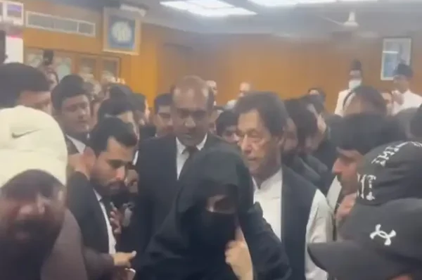 Imran Khan and Bushra Bibi in Court Photo File