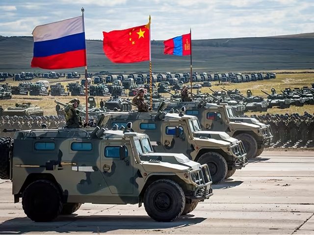 China and Russia Joint Millitary Drills in Russia Photo Financial Times 640x480