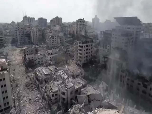 Gaza destroyed by Israeli forces photo file