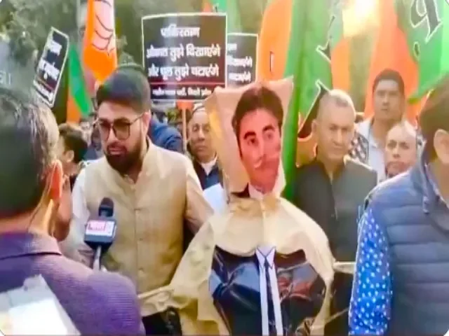 Protest in India against Pakistan foreign minister Bilawal Bhutto Photo File 640x480